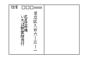 往復はがき記入例