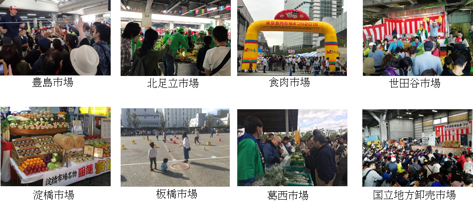 各市場の祭りの様子