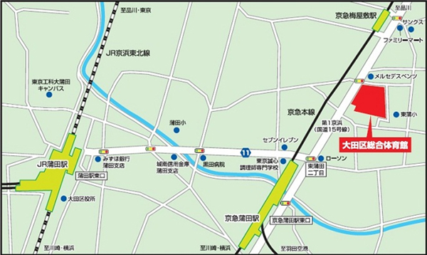 会場への地図