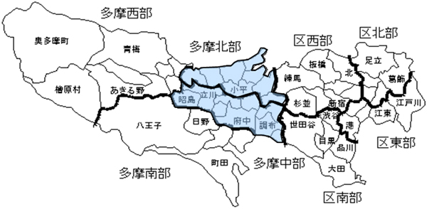 東京都の地図