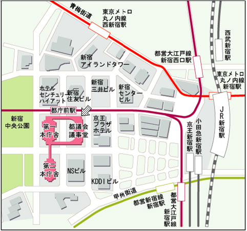 説明会の会場への地図