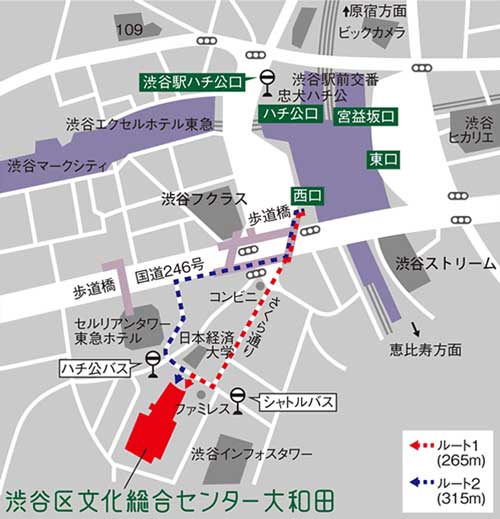 会場への地図