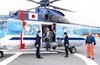 写真：ヘリコプターで首都圏を視察